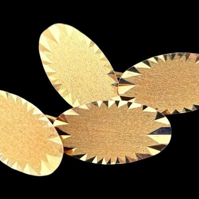 18k Yellow Gold Oval Cufflinks (6.81g)
