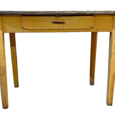 Vintage Enamel Top Table