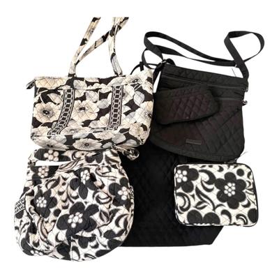 Vera Bradley Black And White Bags - Camellia, Night + Day And More!