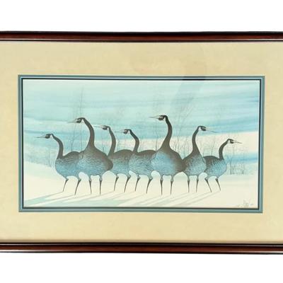 1989 P. Buckley Moss “Geese At Sunrise” Signed Print (20”x 30”)