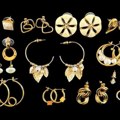 Gold-Toned Hoops & Stud Earrings