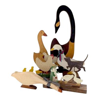 Painted Wooden Ducks, Geese & More Farmhouse Decor