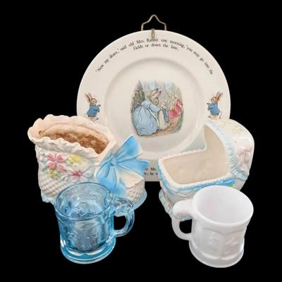 Peter Rabbit Plate, Spring Ceramic Planters & More
