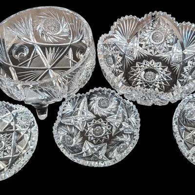 Cut Crystal Glass Bowls & Dishes