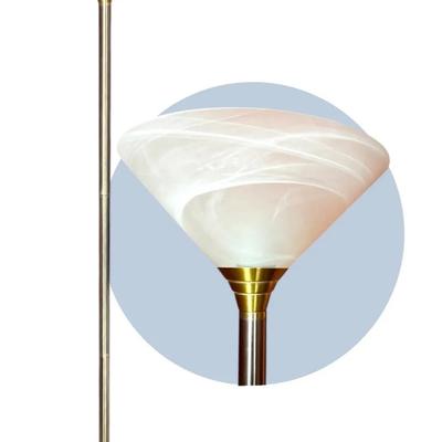 Dimmable Chrome & Brass Floor Lamp