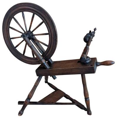 Vintage Wooden Spinning Wheel