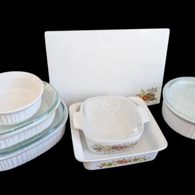 Corningware Baking Dishes & Cutting Board