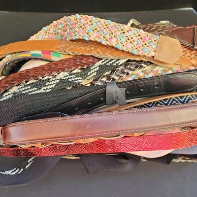 Women's Mystery Belts - Many Styles And Sizes, Leather, Woven, Canvas, Suedes