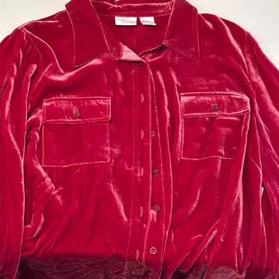 Velvet Women’s Clothing - Long Sleeved, 3/4 Sleeved, Pants. Sizes L-XL, Red Jacket, Black