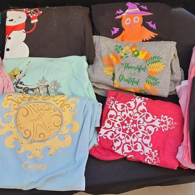 Curves Collection - 13 Women's Tops From Curves Fitness, Size XL, 2XL, 3XL, Short & Long Sleeves