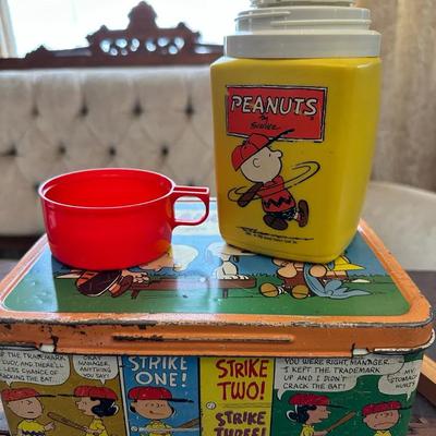 Vintage Peanut Lunch Box With Thermos 