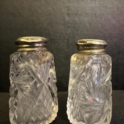 Vintage Cut Glass Salt & Pepper Shaker