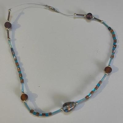 Handcrafted Multi-Color Glass/bead Necklace