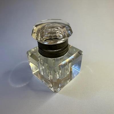 Vintage Cut Glass Inkwell
