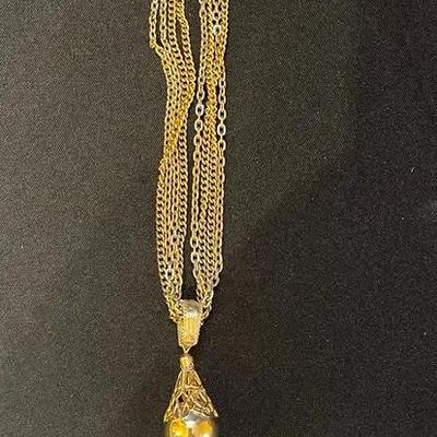 Vintage Multi-chain Tassel Pendant Necklace