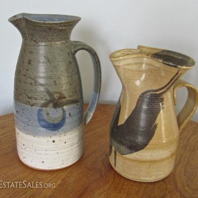 hand-made ceramic pitchers