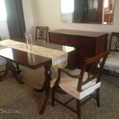 Dining Table and server and chairs