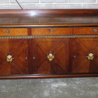 Side board; carved with shields