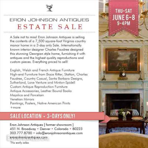 Eron Johnson Antiques Estate Sale -.. | Denver, CO 80203 | EstateSales.org
