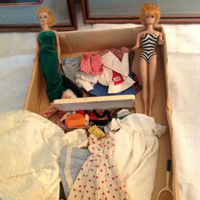 Very good condition Vintage Barbies, with clothes and accessories.  Make offer.