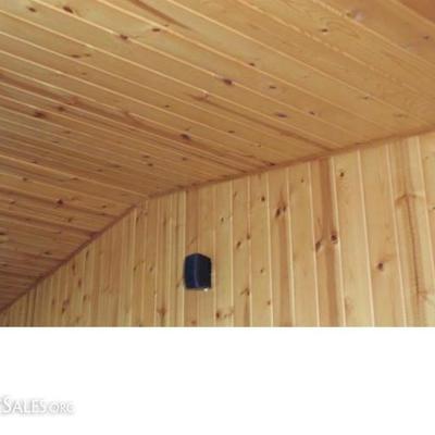 Knotty pine tongue & groove paneling