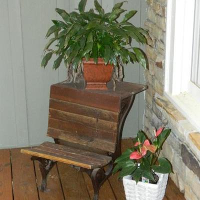 Vintage School Desk, Looks Good On Porch, Deck, Patio Or Even In Home
