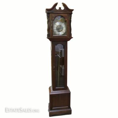 Grandfather clock by the Emperor Clock company. Made in Germany by Heinz Jauch Co. marked 76 3 76.
Condition:Very Good
S