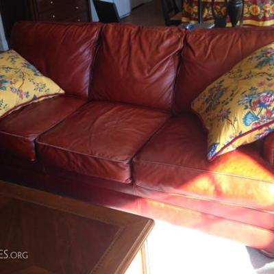 Walter E Smithe Leather Couch