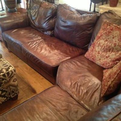 Thomasville Brown Leather Sectional