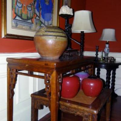 Assortment of Chinese Porcelain and Tomb