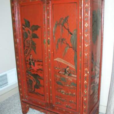 Red Lacquered Cabinet - China, circa 1800