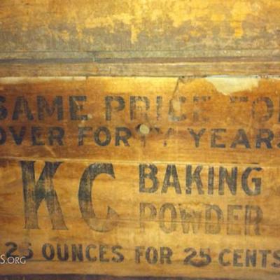 Vintage KC Baking Powder Wood Crate