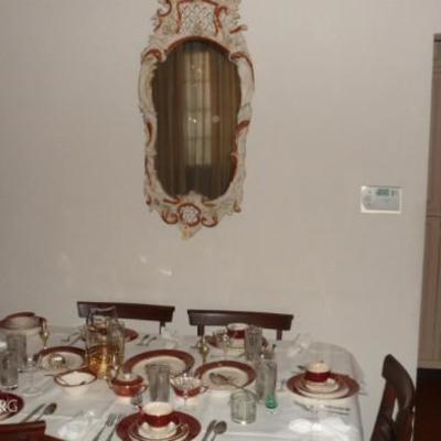 Dining table Edwardian style with 23K Century Salem china