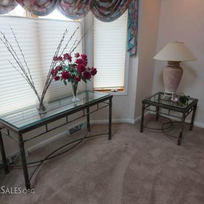 Matching Glass-Top Living Room Tables