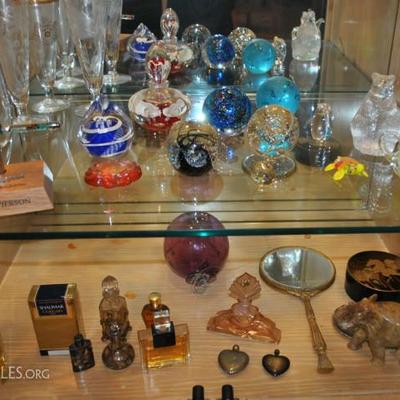 Paperweights, Murano Glass & Perfume Bottles