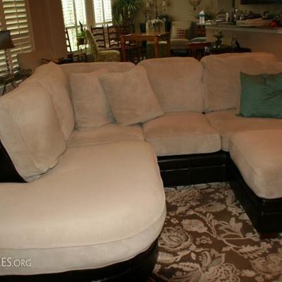 Lazy Boy leather & Micro-fiber couch
