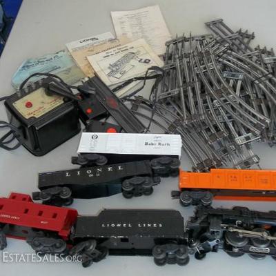 Vintage Lionel Train Set with Tracks, Transformer,and Paper Work
