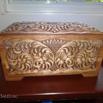 Decorative box made in Russia -  Individually handcrafted from wood in Russia.  This piece looks nice on any mantel