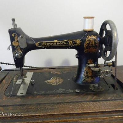 Antique treadle sewing machine
