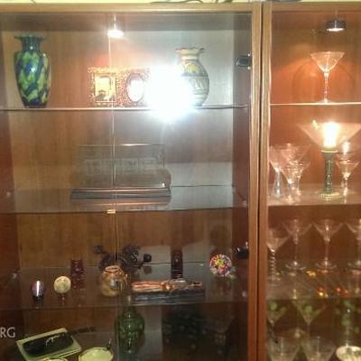 Danish Display Cabinet w/glass shelves