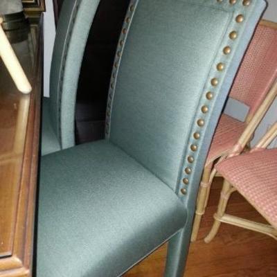 Awesome Studded dining room chairs set of 4
