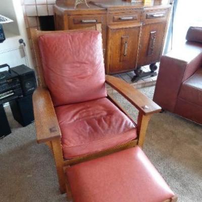 One of two Stickley arm chairs