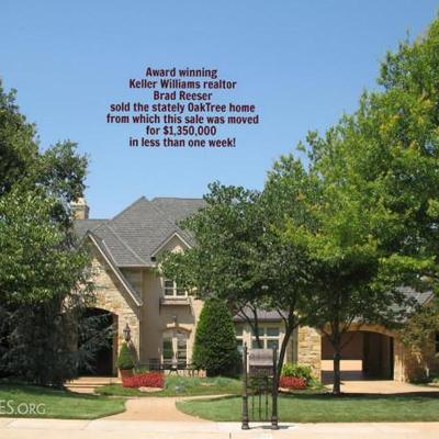 This estate was moved in its entirety from a $1.35 million home in Edmond's OakTree community.
