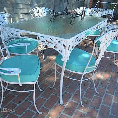 Antique 1930's Patio Table 6 Chairs Excellent Condition