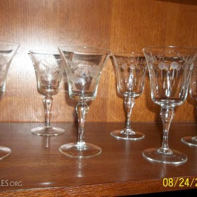 Six Wine glasses