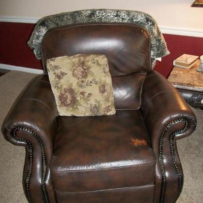 Leather recliner 1 of 2