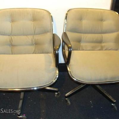 1976 Charles Pollock Chairs:
Two 1976 Charles Pollock chairs from Knolls Furniture. 