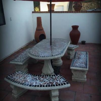 FABULOUS Mosaic Patio Set and cool pottery too!