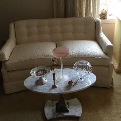Beautiful Loveseat like New with Marble Table