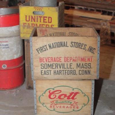 Vintage wooden crates